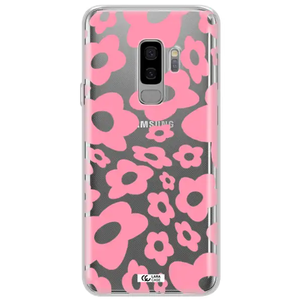 Five Petal Pink Flower Samsung S9 Plus Clear TPU Case