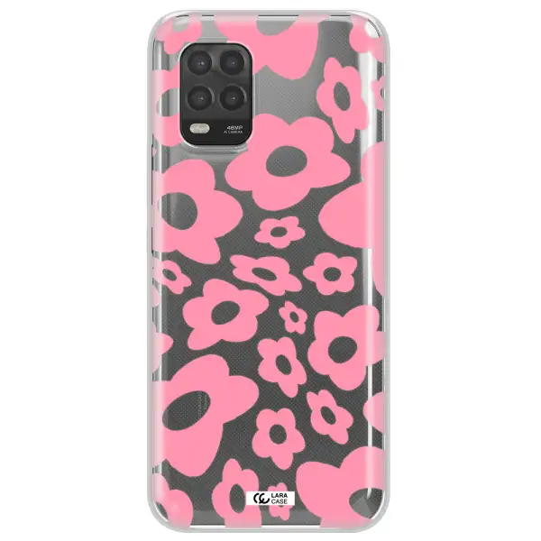 Five Petal Pink Flower Xiaomi Mi 10 Lite Clear TPU Case