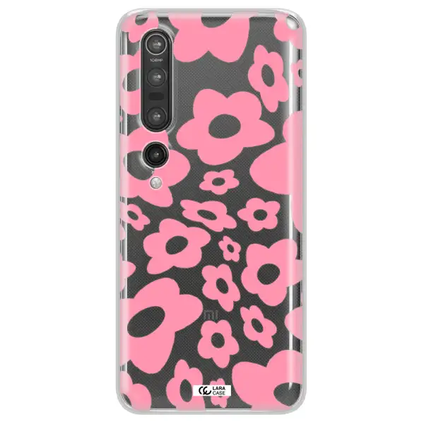 Five Petal Pink Flower Xiaomi Mi 10 Pro Clear TPU Case