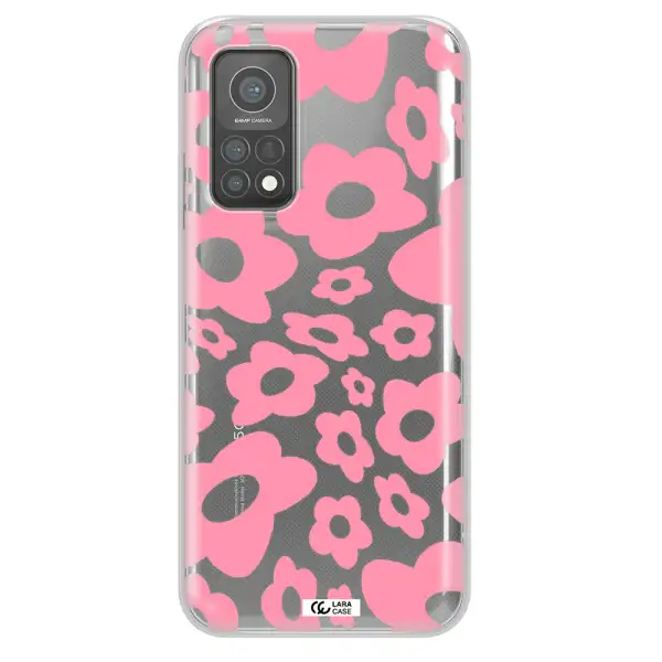 Five Petal Pink Flower Xiaomi Mi 10 T Pro Clear TPU Case
