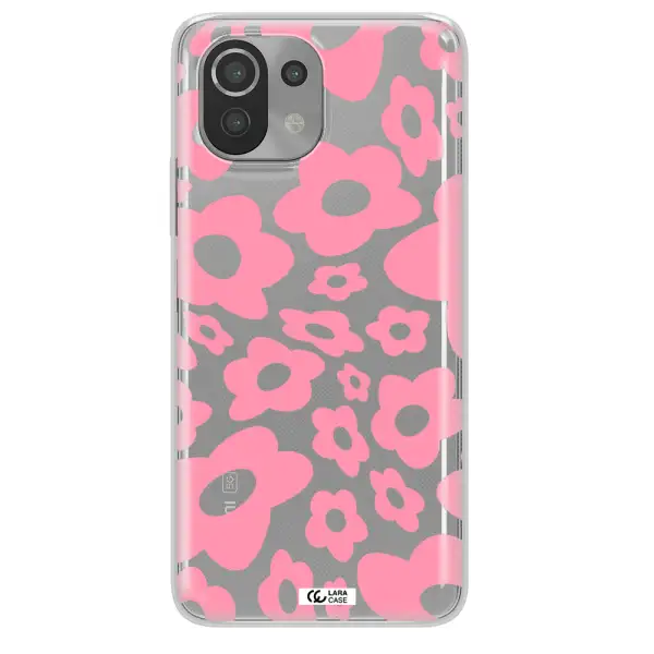 Five Petal Pink Flower Xiaomi Mi 11 Lite Clear TPU Case