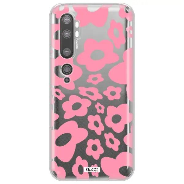Five Petal Pink Flower Xiaomi Mi Note 10 Clear TPU Case