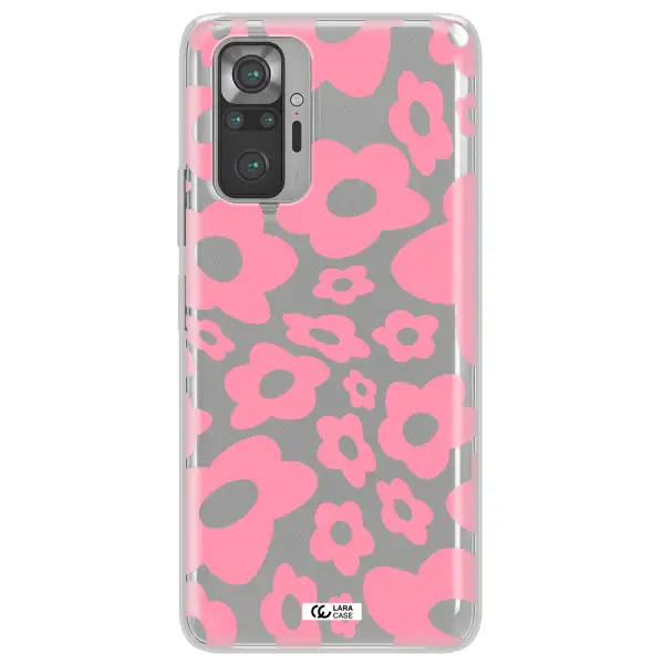 Five Petal Pink Flower Xiaomi Note 10 Pro Clear TPU Case