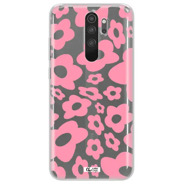 Five Petal Pink Flower Xiaomi Note 8 Pro Clear TPU Case