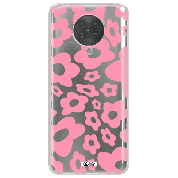 Five Petal Pink Flower Xiaomi Poco F2 Pro Clear TPU Case