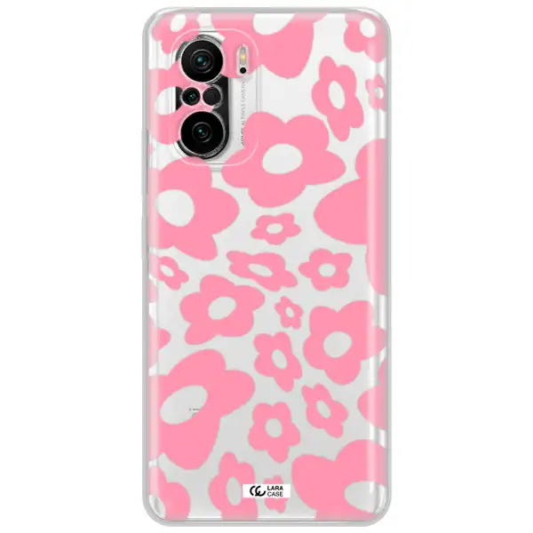 Five Petal Pink Flower Xiaomi Poco F3 Clear Tpu Case