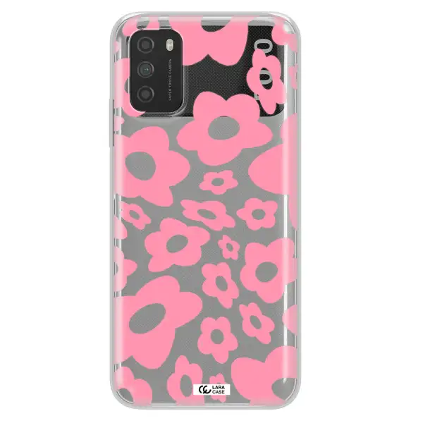 Five Petal Pink Flower Xiaomi Poco M3 Clear TPU Case