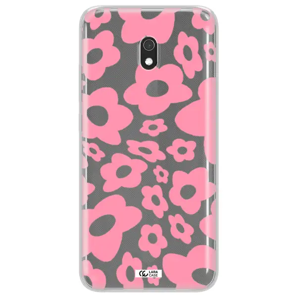 Five Petal Pink Flower Xiaomi Redmi 8A Clear TPU Case