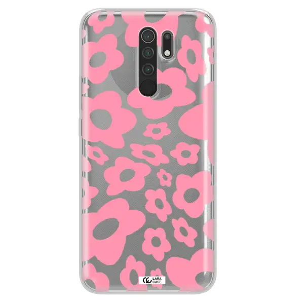 Five Petal Pink Flower Xiaomi Redmi 9 Clear TPU Case