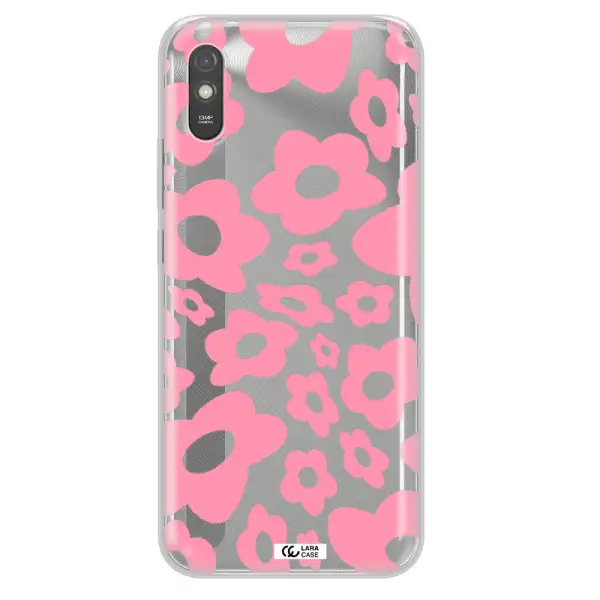 Five Petal Pink Flower Xiaomi Redmi 9A Clear TPU Case
