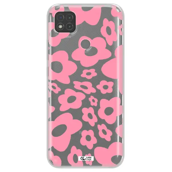 Five Petal Pink Flower Xiaomi Redmi 9C Clear TPU Case