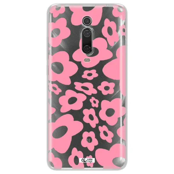Five Petal Pink Flower Xiaomi Redmi K20 Clear Tpu Case