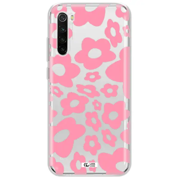 Five Petal Pink Flower Xiaomi Redmi Note 8T Clear Tpu Case