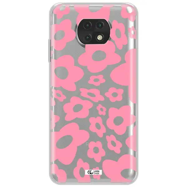 Five Petal Pink Flower Xiaomi Redmi Note 9T Clear Tpu Case