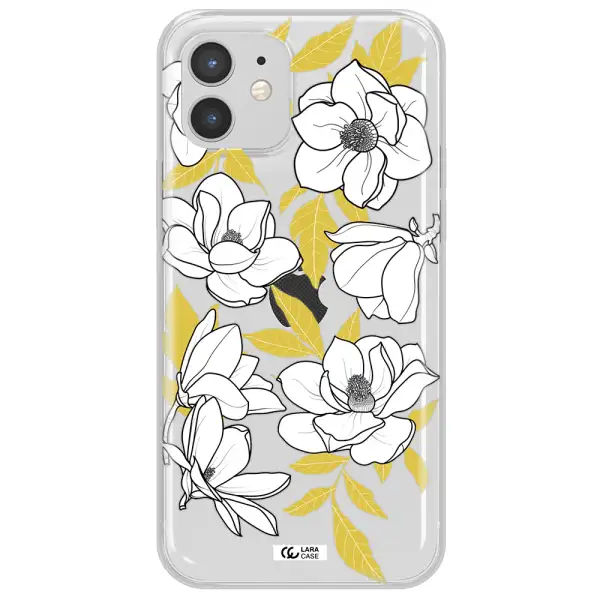 White Quince Flower Apple iPhone 12 Clear TPU Case