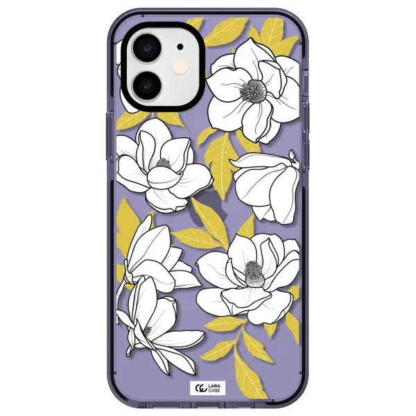 White Quince Flower Apple iPhone 12 impact Lilac Case