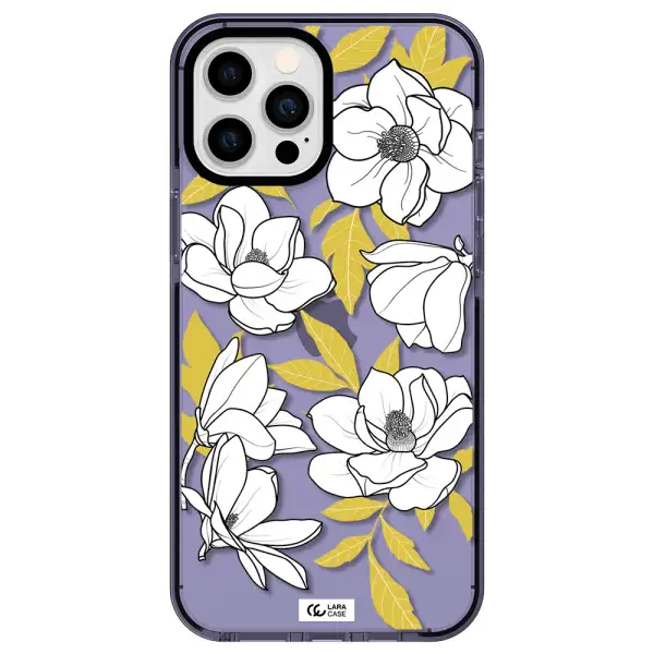 White Quince Flower Apple iPhone 12 pro max impact Lilac Case