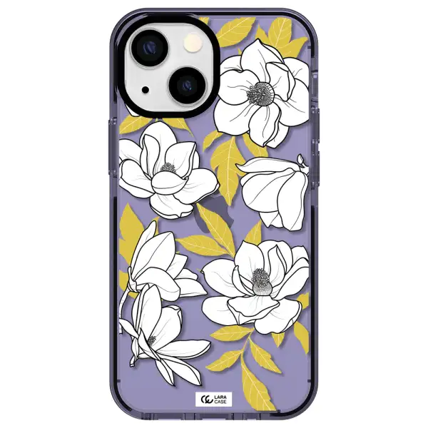 White Quince Flower Apple iPhone 13 mini impact Lilac Case