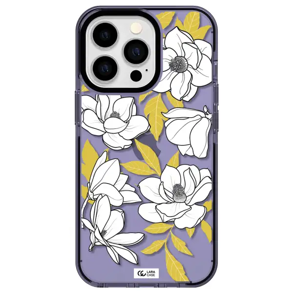 White Quince Flower Apple iPhone 13 Pro impact Lilac Case