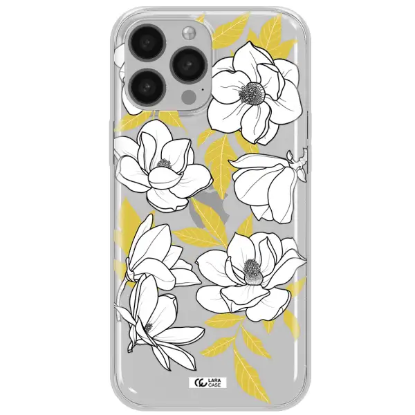 White Quince Flower Apple iPhone 13 Pro Max Clear TPU Case
