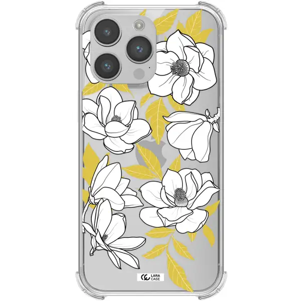 White Quince Flower Apple iPhone 14 pro Clear PC Case