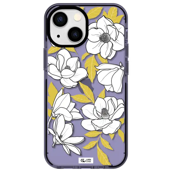 White Quince Flower Apple iPhone 15 impact Lilac Case