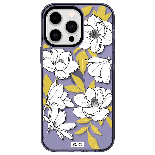 White Quince Flower Apple iPhone 15 Pro Max impact Lilac Case