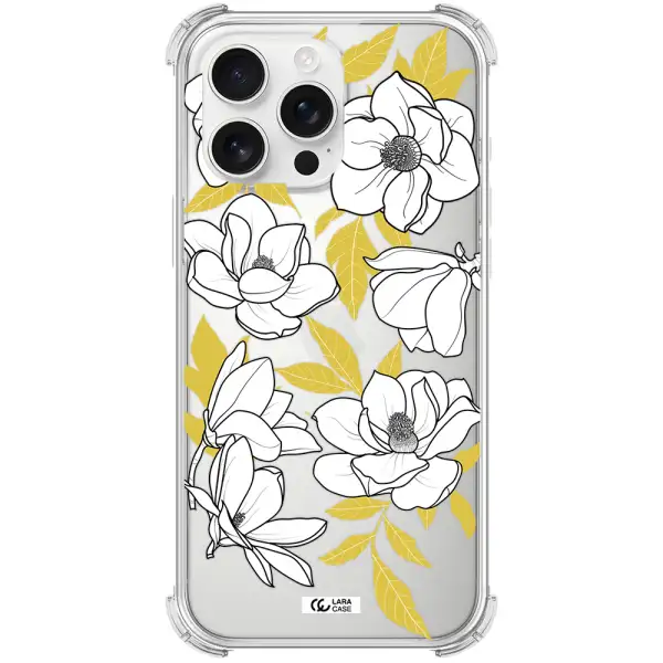 White Quince Flower Apple Iphone 16 Pro Max Clear Pc Case