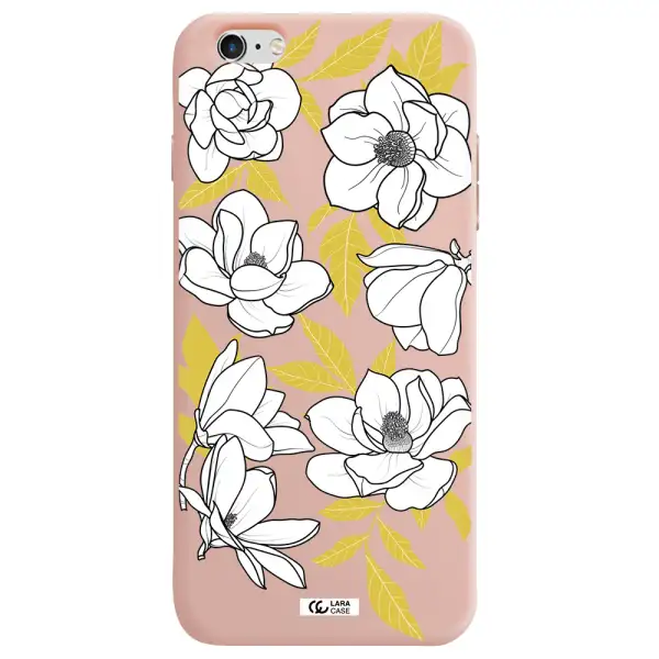White Quince Flower Apple iPhone 6 plus Silicone pastel pink Case