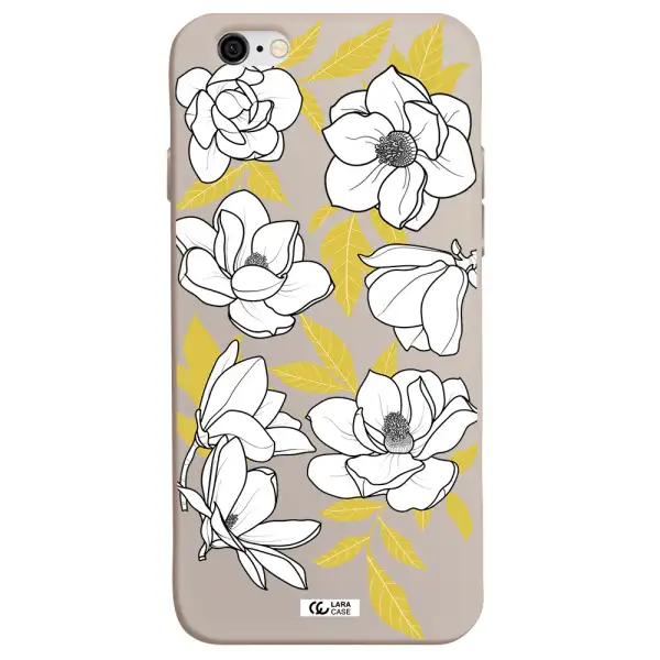 White Quince Flower Apple iPhone 6 Silicone Stone Case