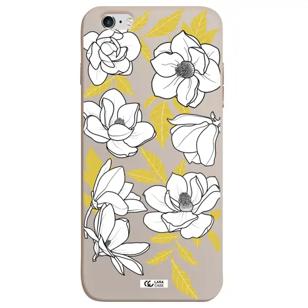 White Quince Flower Apple iPhone 6S Silicone Stone Case