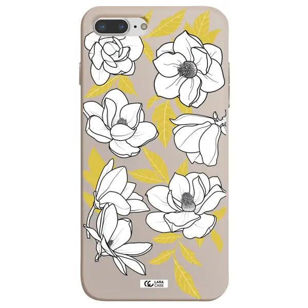 White Quince Flower Apple iPhone 7 plus Silicone Stone Case