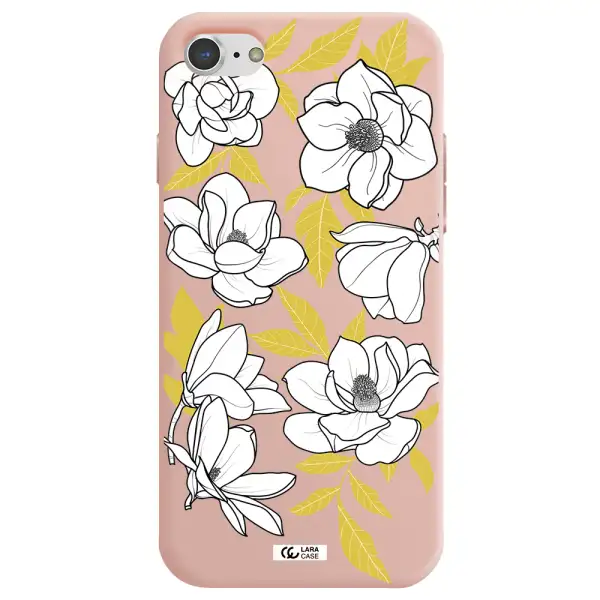 White Quince Flower Apple iPhone 7 Silicone pastel pink Case