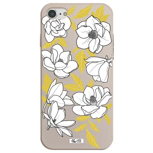 White Quince Flower Apple iPhone 7 Silicone Stone Case