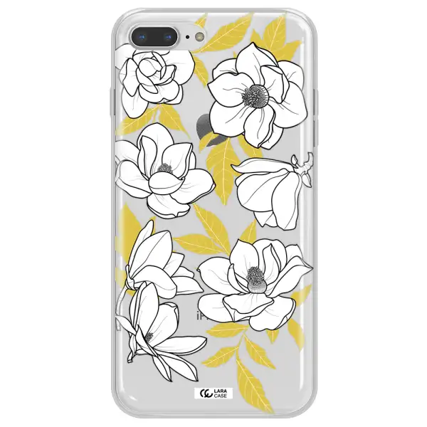 White Quince Flower Apple iPhone 8 plus Clear TPU Case
