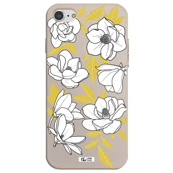 White Quince Flower Apple iPhone 8 Silicone Stone Case