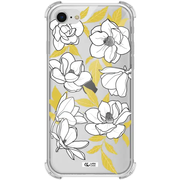 White Quince Flower Apple iPhone se 2020 Clear PC Case