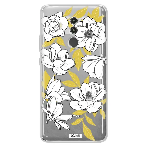 White Quince Flower Huawei Mate 10 Clear TPU Case