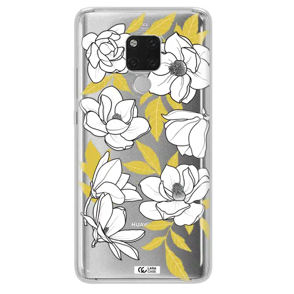 White Quince Flower Huawei Mate 20X Clear TPU Case