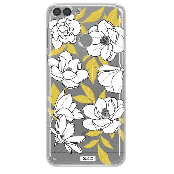 White Quince Flower Huawei P Smart 2017 Clear TPU Case