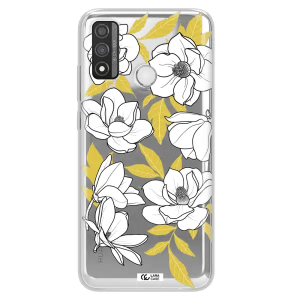 White Quince Flower Huawei P Smart 2020 Clear TPU Case