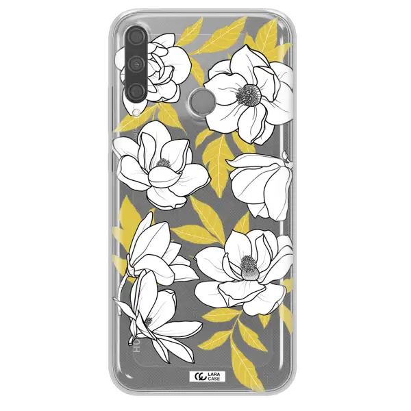 White Quince Flower Huawei P40 Lite E Clear TPU Case
