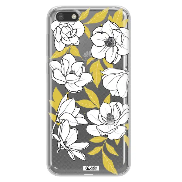 White Quince Flower Huawei Y5 2018 Clear TPU Case
