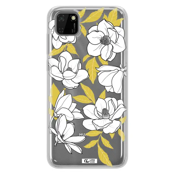 White Quince Flower Huawei Y5P Clear TPU Case