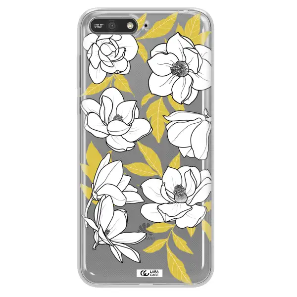White Quince Flower Huawei Y6 2018 Clear TPU Case