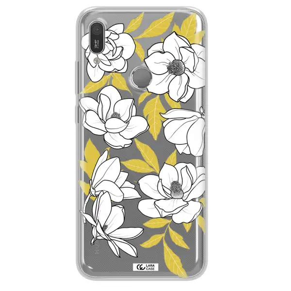 White Quince Flower Huawei Y6 2019 Clear TPU Case