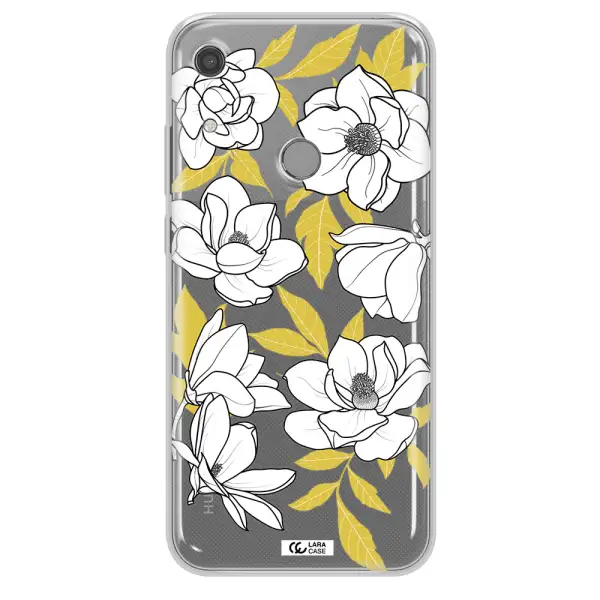 White Quince Flower Huawei Y6S Clear TPU Case