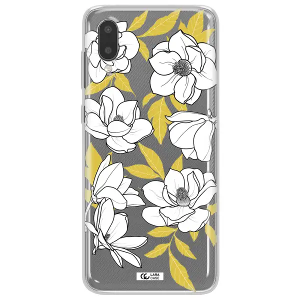 White Quince Flower Samsung A02 Clear TPU Case