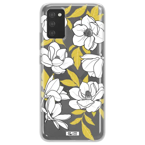 White Quince Flower Samsung A02S Clear TPU Case