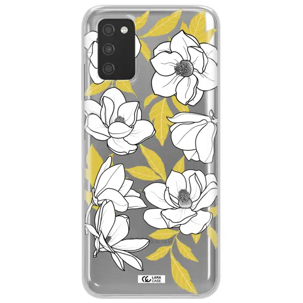 White Quince Flower Samsung A03S Clear TPU Case